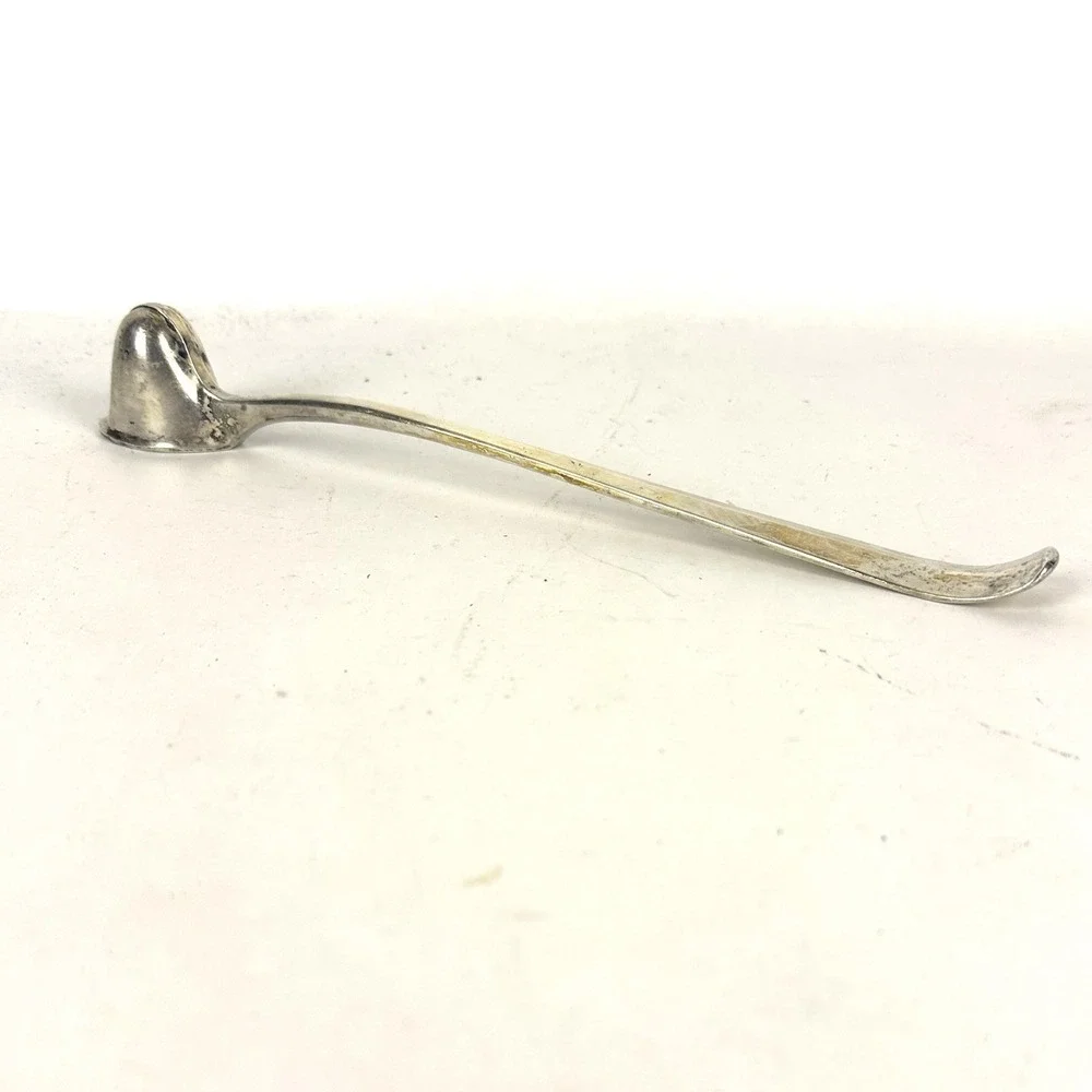 Antique Silverplate Long Handle Candle Snuffer 8